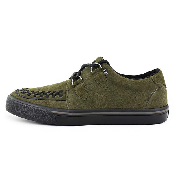 t.u.k Creeper Sneaker Khaki Green Suede