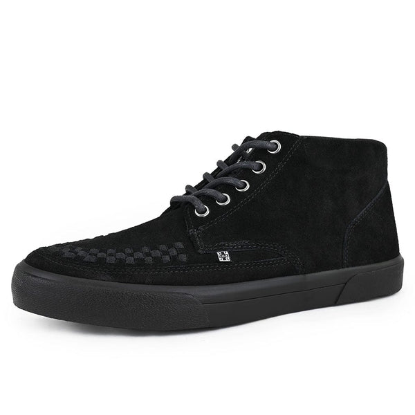 T.u.k Creeper Sneaker Mid Top Black Suede