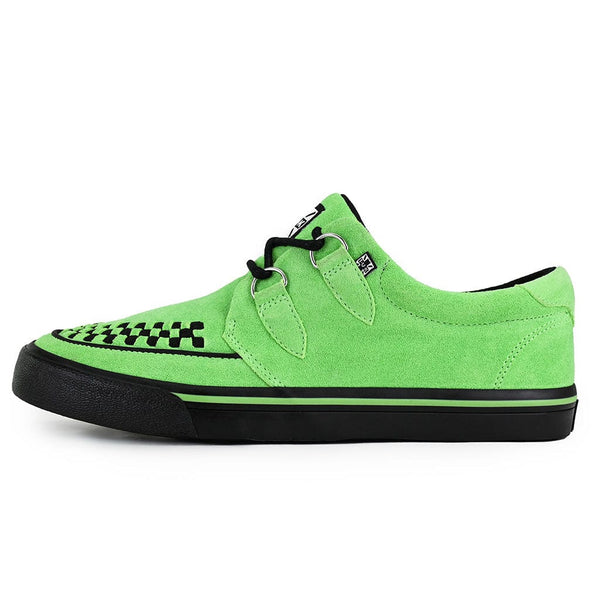 t.u.k Creeper Sneaker Neon Green Suede
