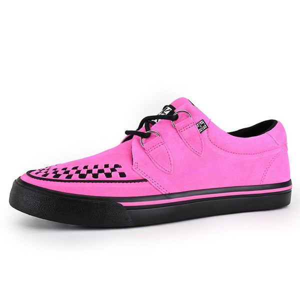 T.u.k Creeper Sneaker Neon Pink Suede