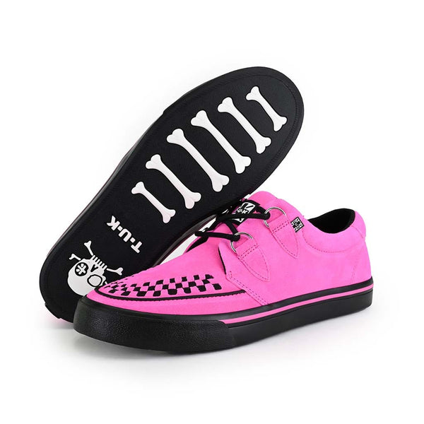 T.u.k Creeper Sneaker Neon Pink Suede