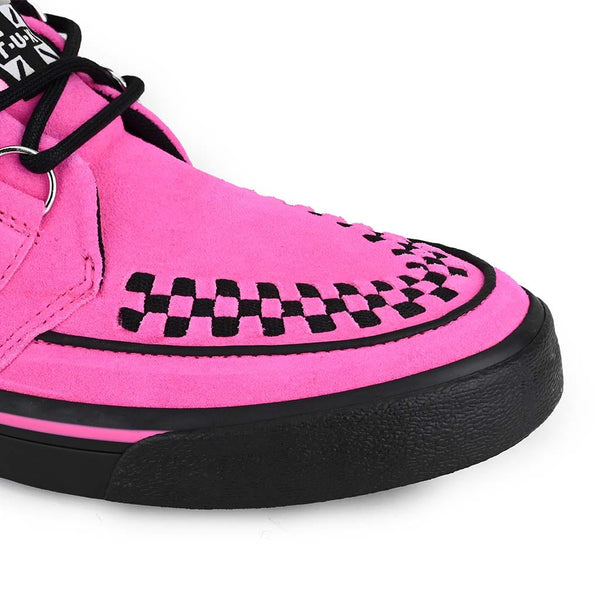 T.u.k Creeper Sneaker Neon Pink Suede
