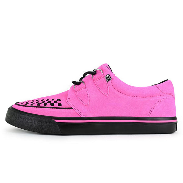 t.u.k Creeper Sneaker Neon Pink Suede