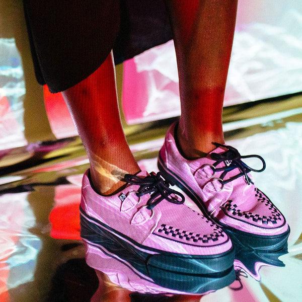 T.u.k Creeper Sneaker Pink Suede