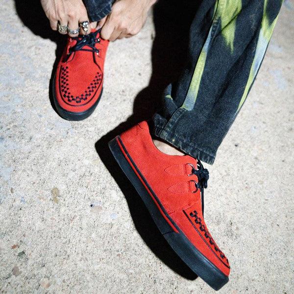 T.u.k Creeper Sneaker Red Suede