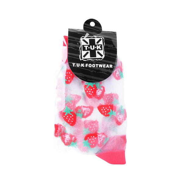 T.u.k Crew Sock Strawberry Mesh Womens