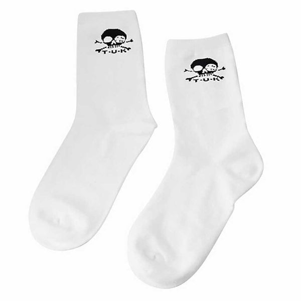 T.u.k Crew Sock White T.U.K. Skull Mens