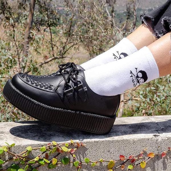 T.u.k Crew Sock White T.U.K. Skull Womens