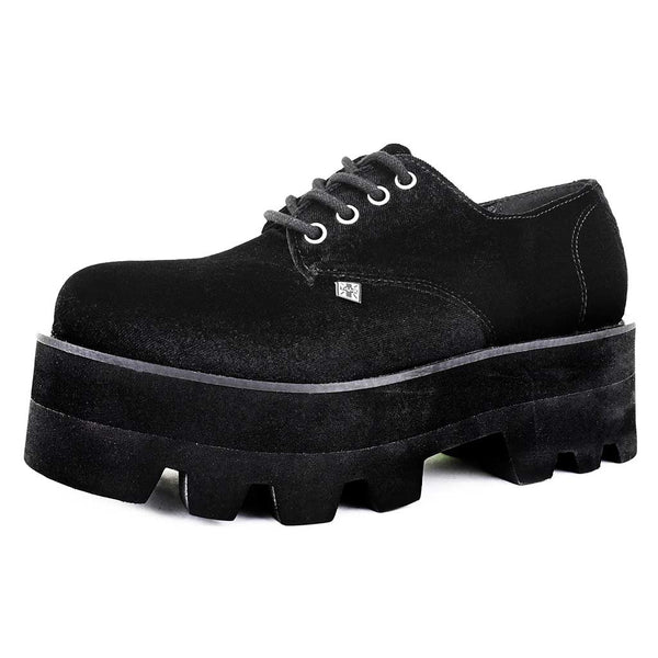 T.u.k Dino Lug Stacked Sole Black Velvet