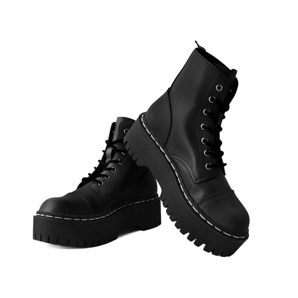 T.u.k Double Decker 7-Eye Boot Black TUKskin™