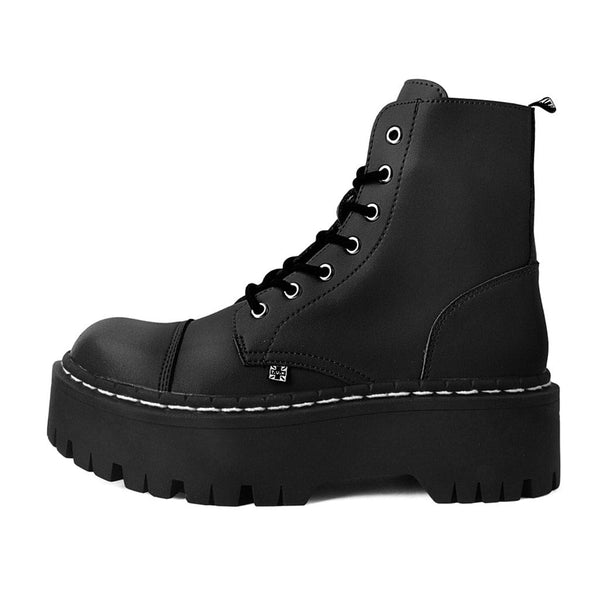t.u.k Double Decker 7-Eye Boot Black TUKskin™