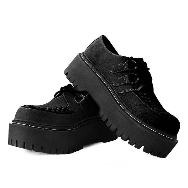T.u.k Double Decker Creeper Black Suede