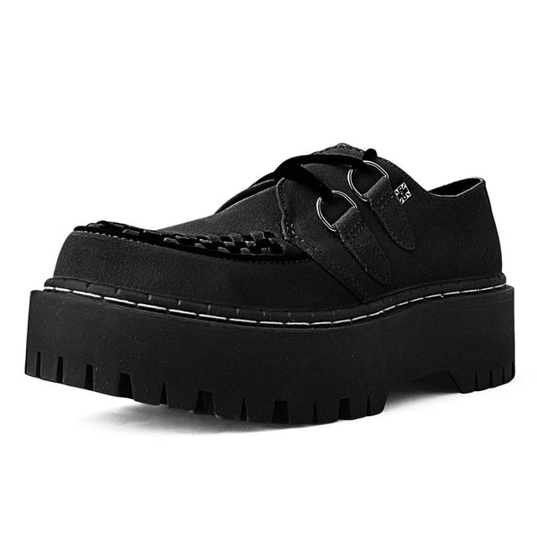 T.u.k Double Decker Creeper Black Suede