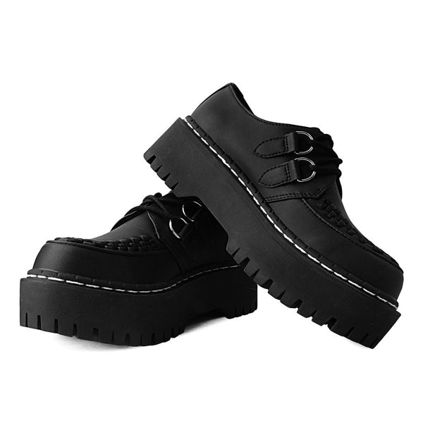 T.u.k Double Decker Creeper Black Vegan TUKskin™