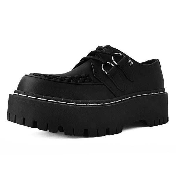 T.u.k Double Decker Creeper Black Vegan TUKskin™
