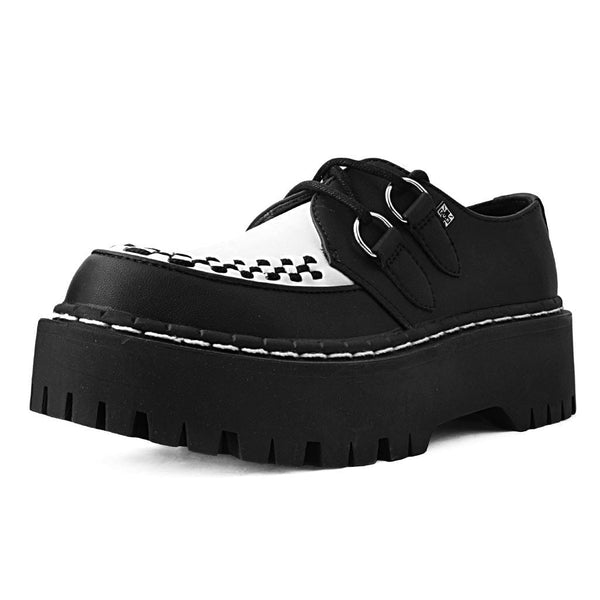 T.u.k Double Decker Creeper Black/White TUKskin™
