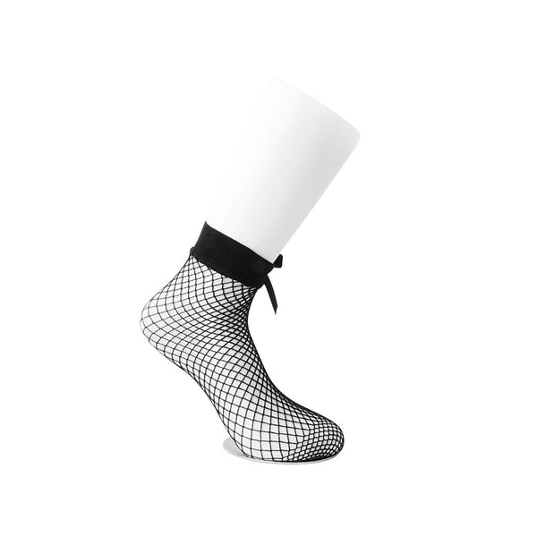 T.u.k Fishnet Bow Crew Sock Womens