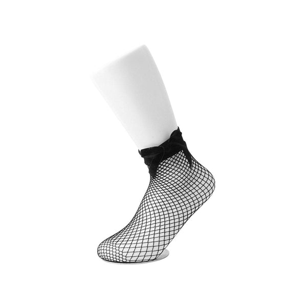t.u.k Fishnet Bow Crew Sock Womens