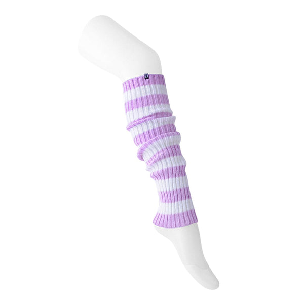 T.u.k Leg Warmers Lilac & White Stripe Womens