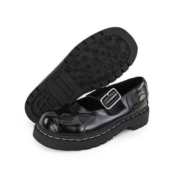 T.u.k Mary Jane Kitty All Black Leather