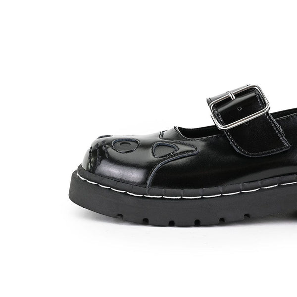 T.u.k Mary Jane Kitty All Black Leather