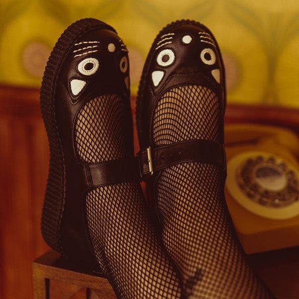 T.u.k Mary Jane Kitty Viva Low Black TUKskin™
