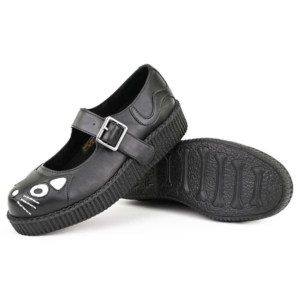 T.u.k Mary Jane Kitty Viva Low Black TUKskin™