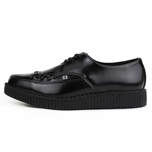 t.u.k Pointed Creeper Black Leather Tie