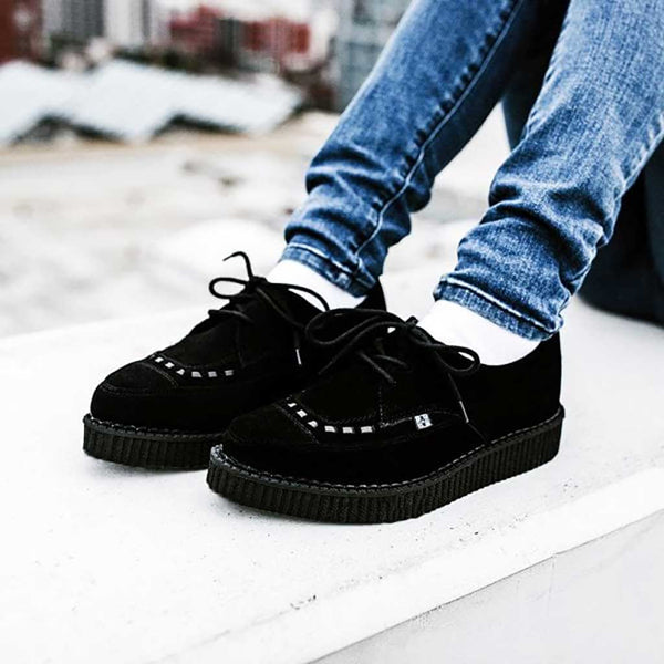 T.u.k Pointed Creeper Black Suede