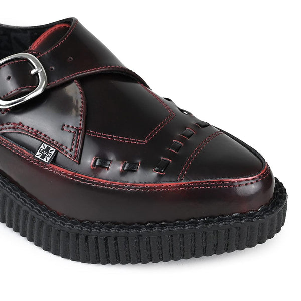 T.u.k Pointed Creeper Burgundy Rub Off Leather