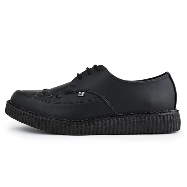t.u.k Pointed Creeper Lace Up Black TUKskin™
