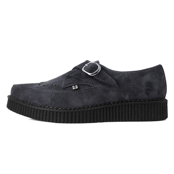 t.u.k Pointed Creeper Monk Buckle Charcoal Suede