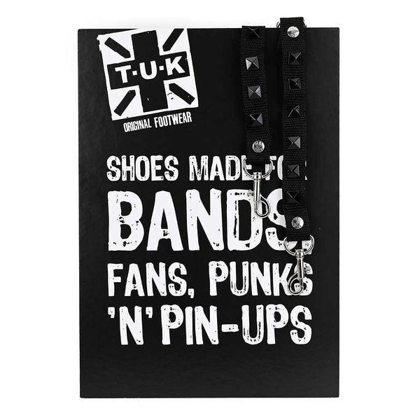 T.u.k Pyramid Black Stud Bondage Shoe Straps