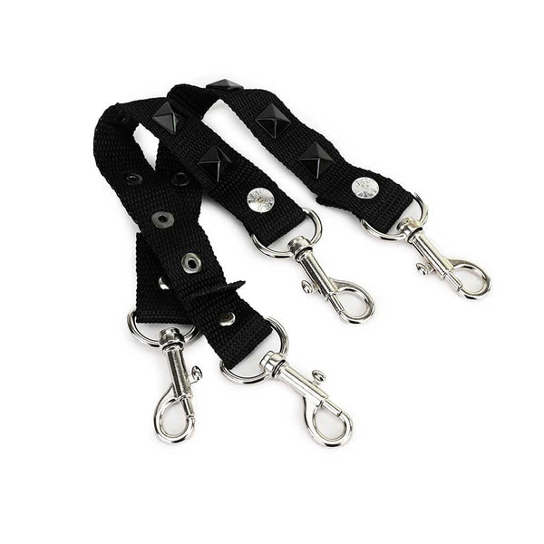 t.u.k Pyramid Black Stud Bondage Shoe Straps