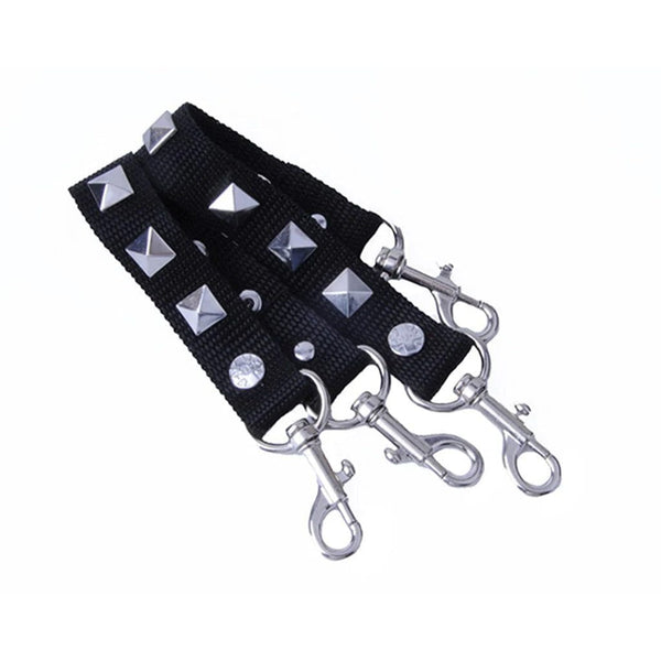 t.u.k Pyramid Silver Stud Bondage Shoe Straps