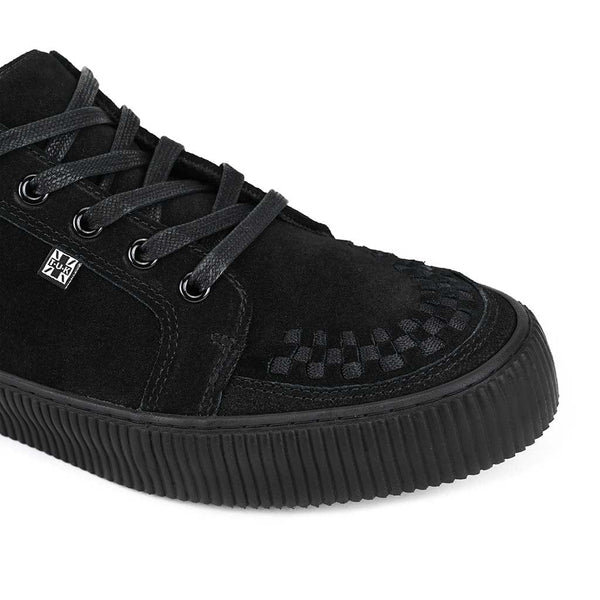 T.u.k Ribbed Sole Sneaker Black Suede