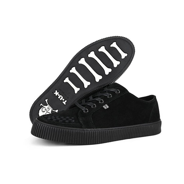 T.u.k Ribbed Sole Sneaker Black Suede