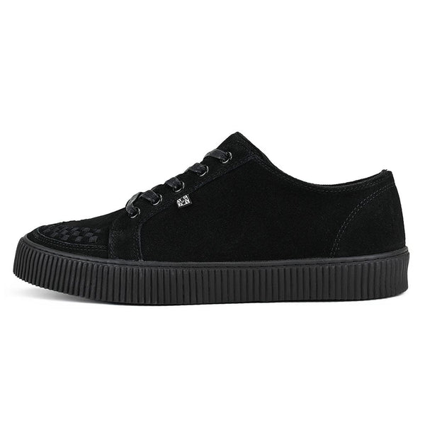 t.u.k Ribbed Sole Sneaker Black Suede