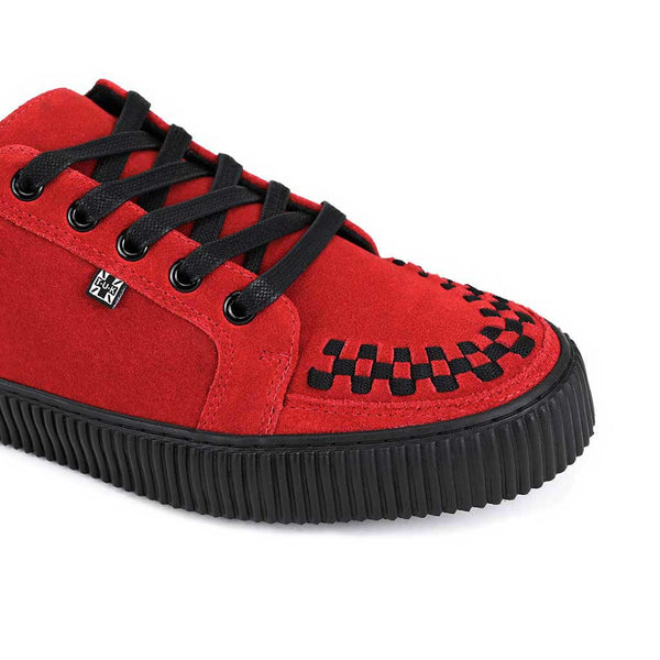 T.u.k Ribbed Sole Sneaker Red Suede