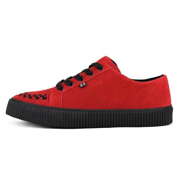 t.u.k Ribbed Sole Sneaker Red Suede