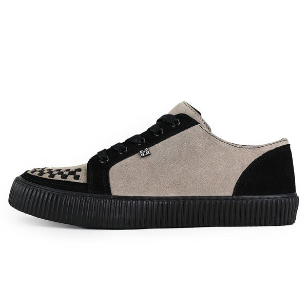 t.u.k Ribbed Sole Sneaker Taupe & Black Suede