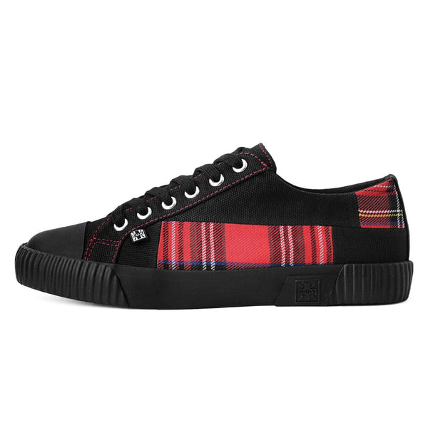 t.u.k Rubber Toe Sneaker Black & Tartan Canvas