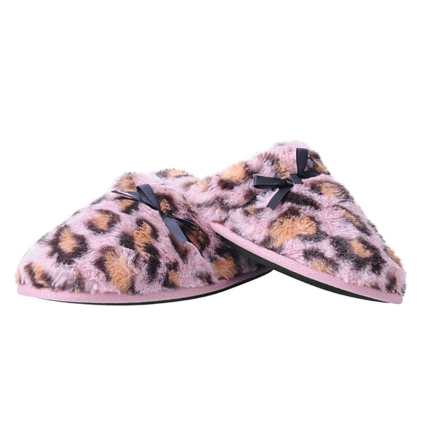 T.u.k Slipper Pink Leopard Faux Fur