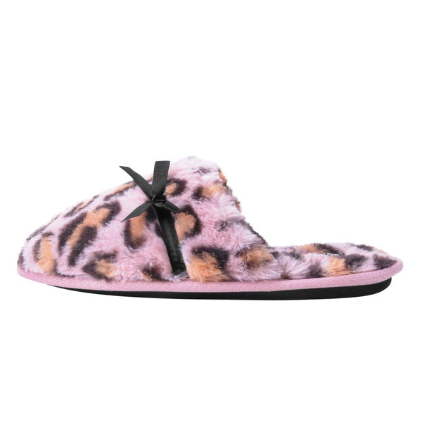 t.u.k Slipper Pink Leopard Faux Fur