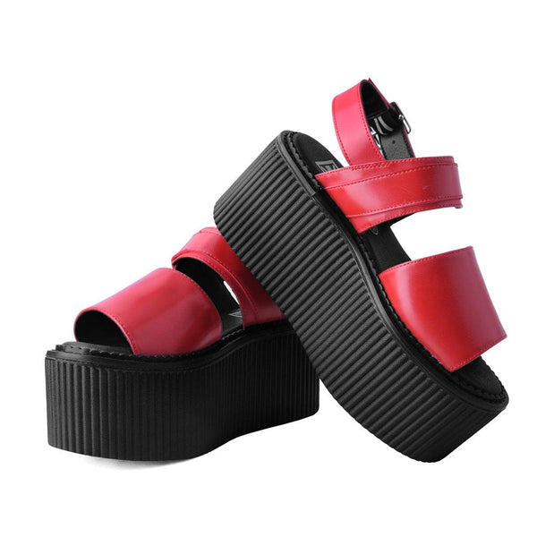 T.u.k Strato Sandal Brush Off Red Vegan Leather