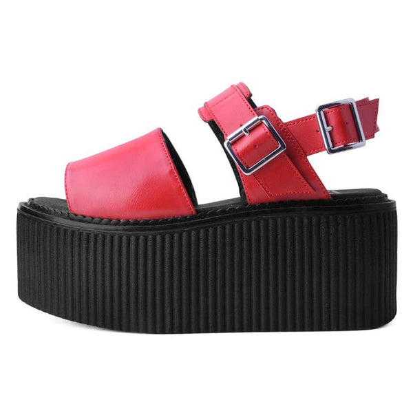 t.u.k Strato Sandal Brush Off Red Vegan Leather