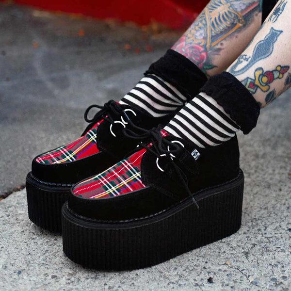 T.u.k StratoCreeper Black & Tartan Suede
