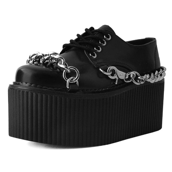 T.u.k StratoCreeper Chained Up Black Vegan Leather