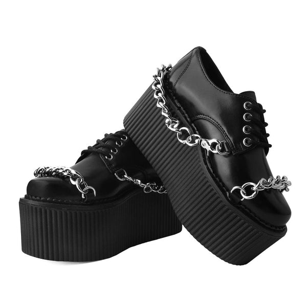 T.u.k StratoCreeper Chained Up Black Vegan Leather