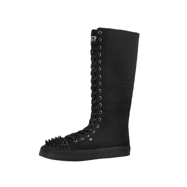 T.u.k Studded Shell Toe Sneaker Boot Black Canvas